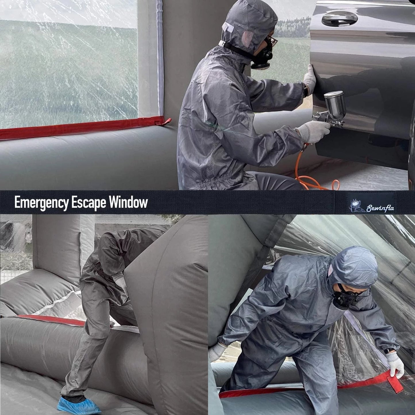 30x20x13Ft Inflatable Paint Booth with Blowers & Air Filter System �� Professional Spray Tent