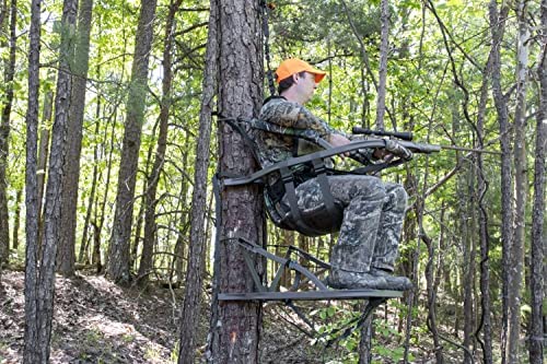 Summit Viper SD Climbing Treestand 锟斤拷 Lightweight Aluminum, Foam Padded Seat, 300 lbs Capacity, Includes Safety Harness