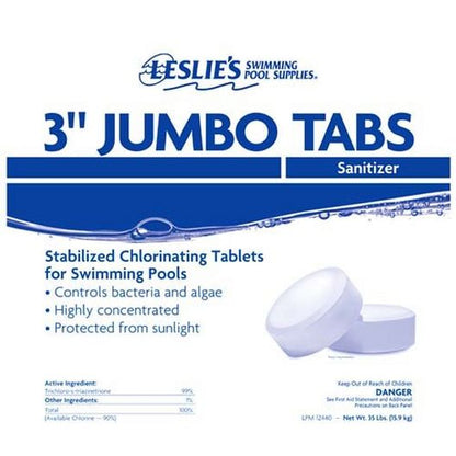 Leslie��s �� 3 in. Jumbo Chlorine Pool Tabs �� 20 lbs. Bucket