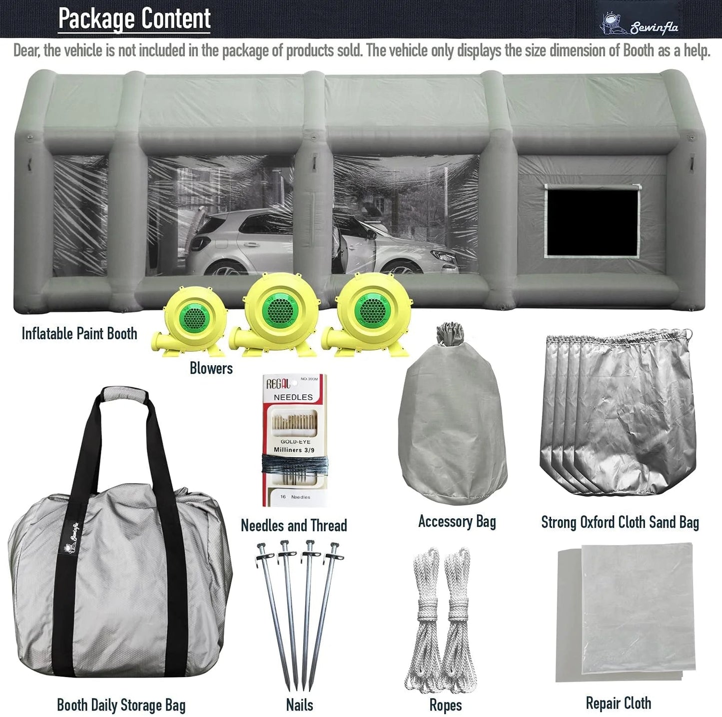30x20x13Ft Inflatable Paint Booth with Blowers & Air Filter System �� Professional Spray Tent