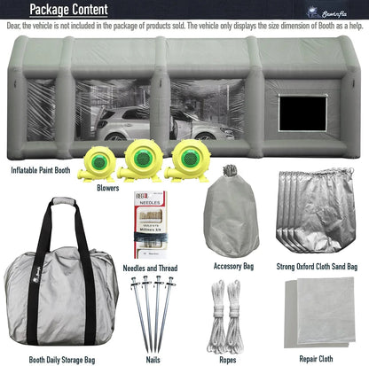 30x20x13Ft Inflatable Paint Booth with Blowers & Air Filter System �� Professional Spray Tent
