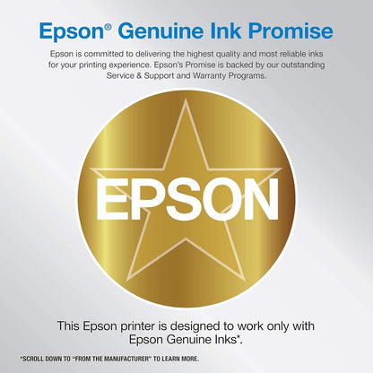 Epson EcoTank ET-4800 Wireless All-in-One Inkjet Printer, White Cartridge-Free, Scanner, Copier, Fax, ADF, Ethernet, Home Office