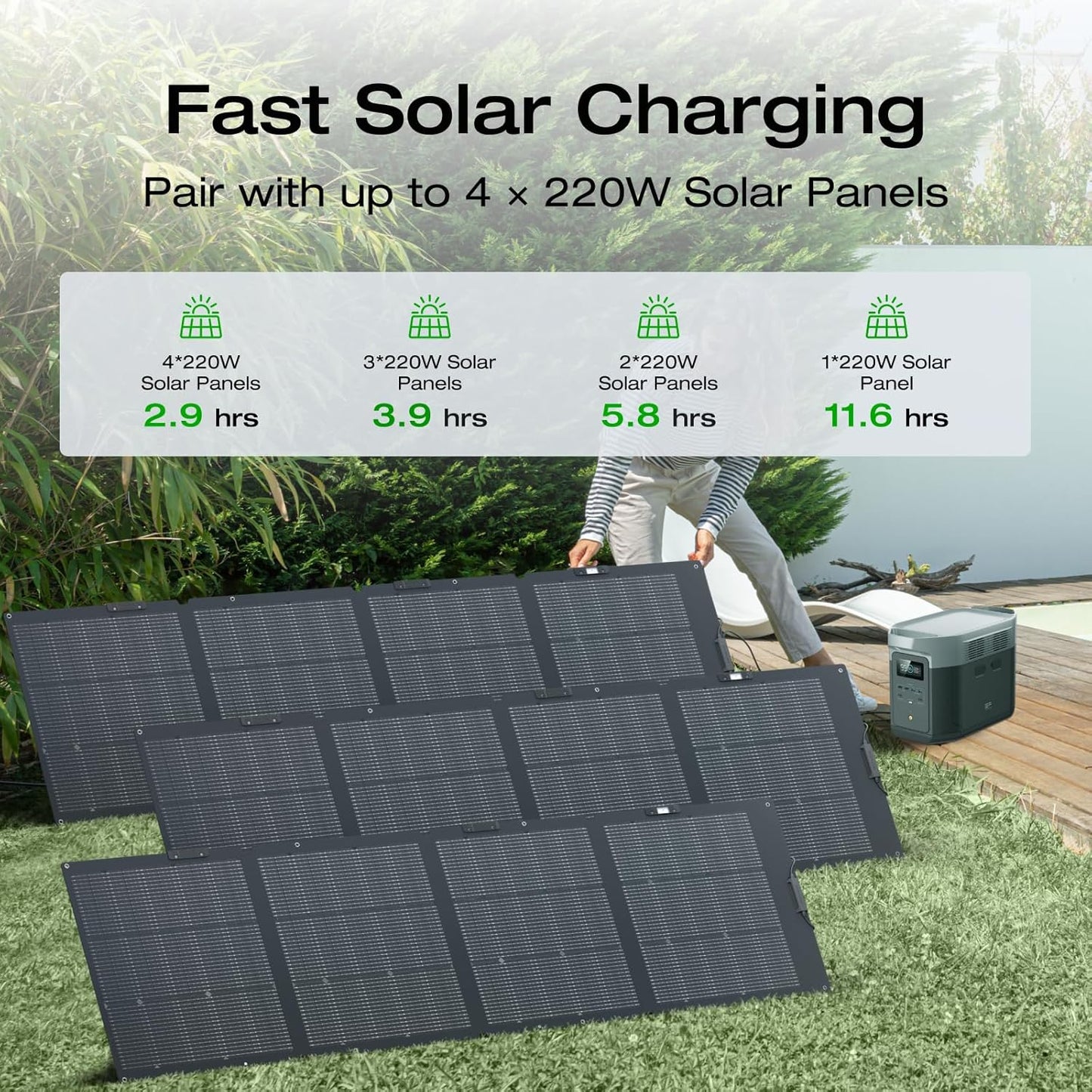 Portable Power Station Delta 2 Max �� 2400W Solar Generator