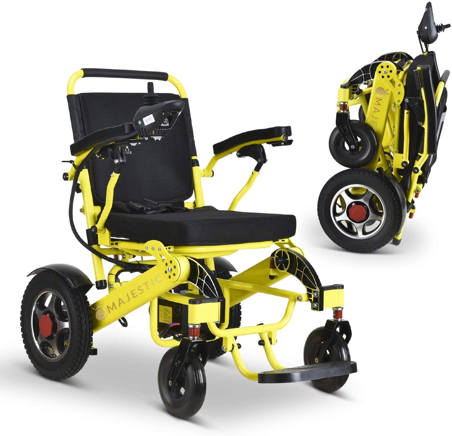 2020 New Folding Ultra Lightweight Electric Power Wheelchair, Silla de Ruedas Electrica, FDA Approved and Air Travel Allowed, Heavy Duty, Mobility Motorized, Portable Power (17.5�测�� Seat Width)