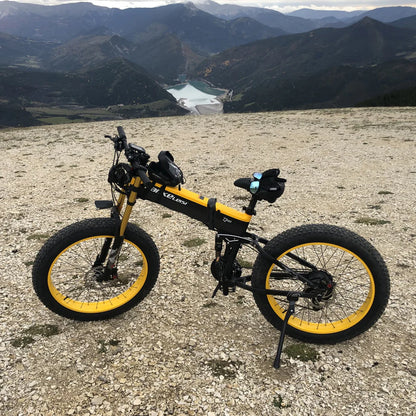 Lankeleisi XT750 Plus 1000W 26" Fatbike Dual Crown Fork Faltbares E-Mountainbike 17,5Ah