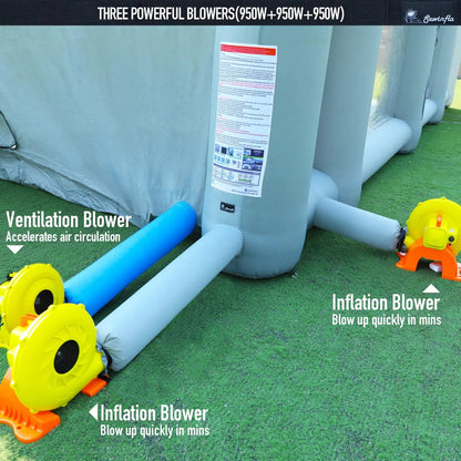 30x20x13Ft Inflatable Paint Booth with Blowers & Air Filter System �� Professional Spray Tent