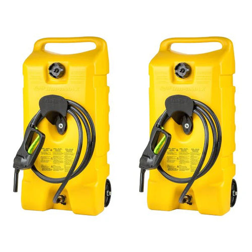 14 Gal Diesel Fuel Tank Container Pump, 2 Pack, Yellow