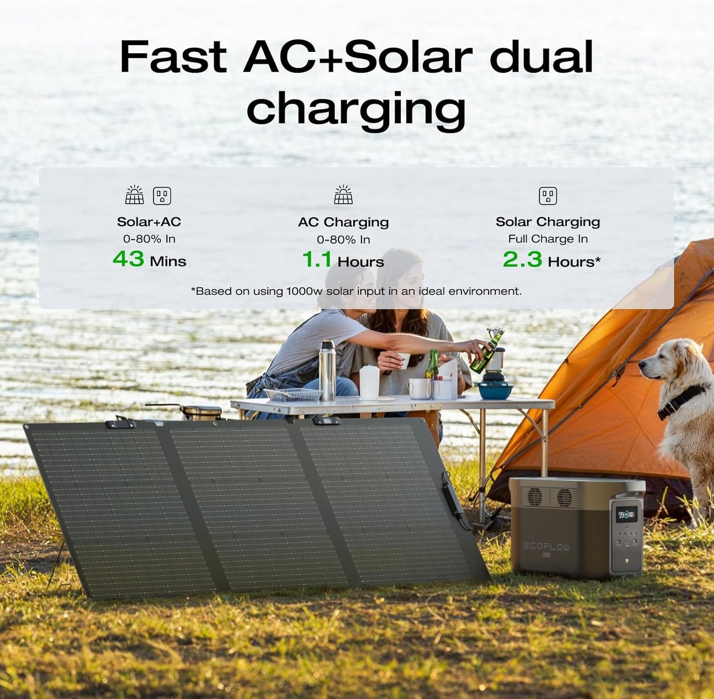 Portable Power Station Delta 2 Max �� 2400W Solar Generator