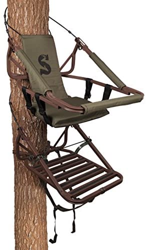 Summit Viper SD Climbing Treestand 锟斤拷 Lightweight Aluminum, Foam Padded Seat, 300 lbs Capacity, Includes Safety Harness