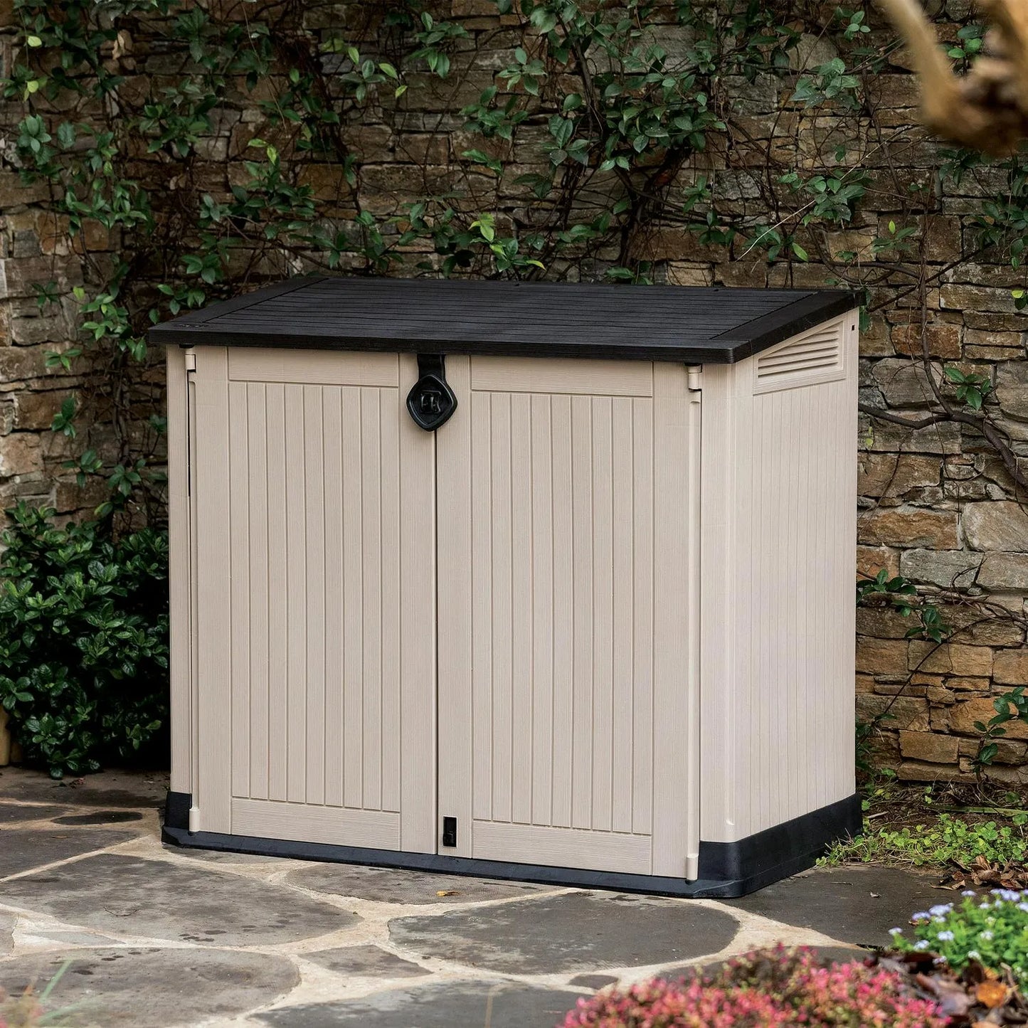30-Cu Ft All-Weather Resin Storage Shed, Beige