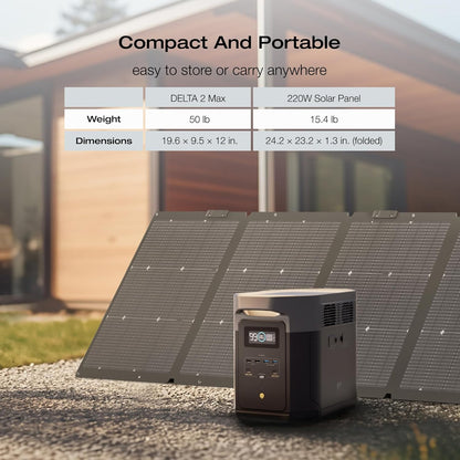 Portable Power Station Delta 2 Max �� 2400W Solar Generator