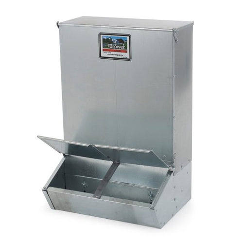 2 Door Hog Supplement Feeder for Livestock, 3.7 Bushels, Feeds 8 Hogs