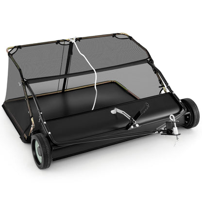 Lawn Sweeper Tow Behind with Large-Capacity Hopper Bag
