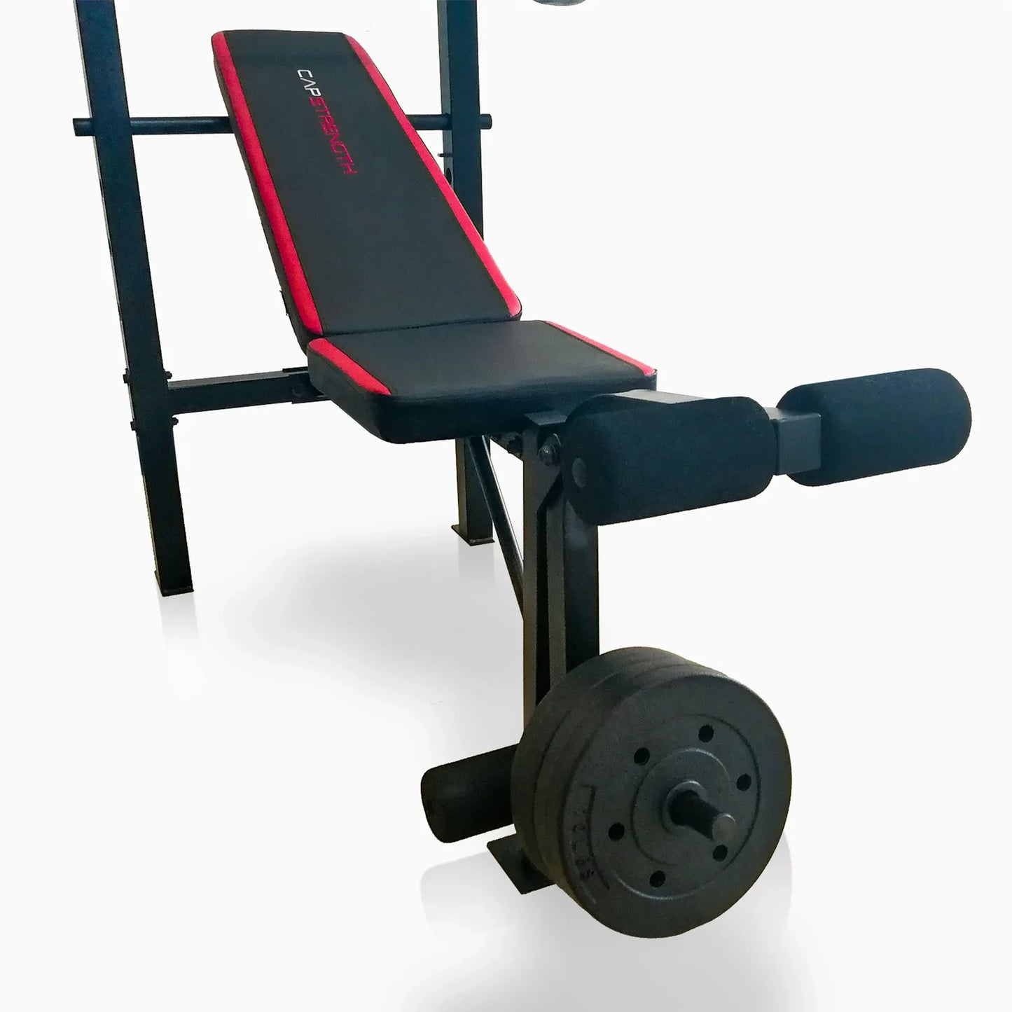 Adjustable Standard Combo Weight Bench with Rack and Leg Extension and 90 lb.