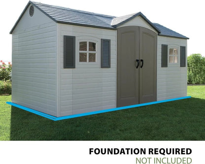 Lifetime 6446 Outdoor Storage Shed, 8 x 15 Foot, Desert Sand