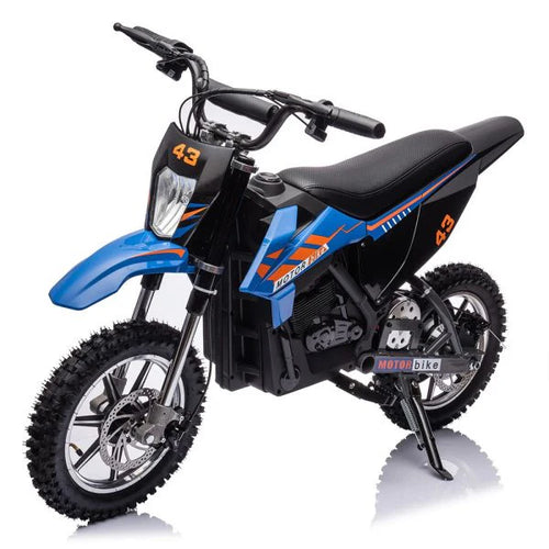 36V Kids Electric Dirt Bike, 36V, 350W, 15.5MPH, LED, 175lbs Max �� Blue