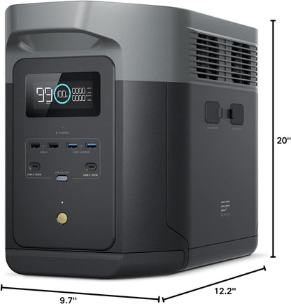Portable Power Station Delta 2 Max �� 2400W Solar Generator